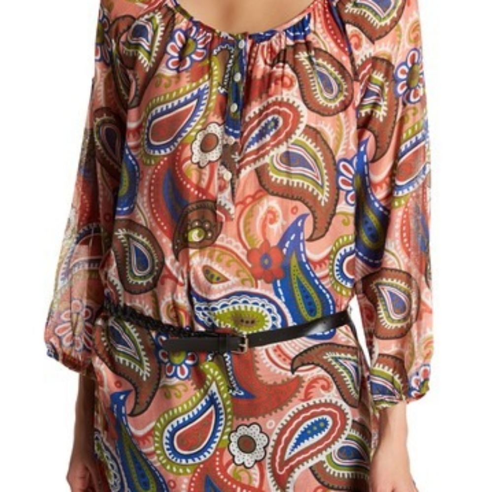 PAPILLON Paisley Print Women's Blouse M